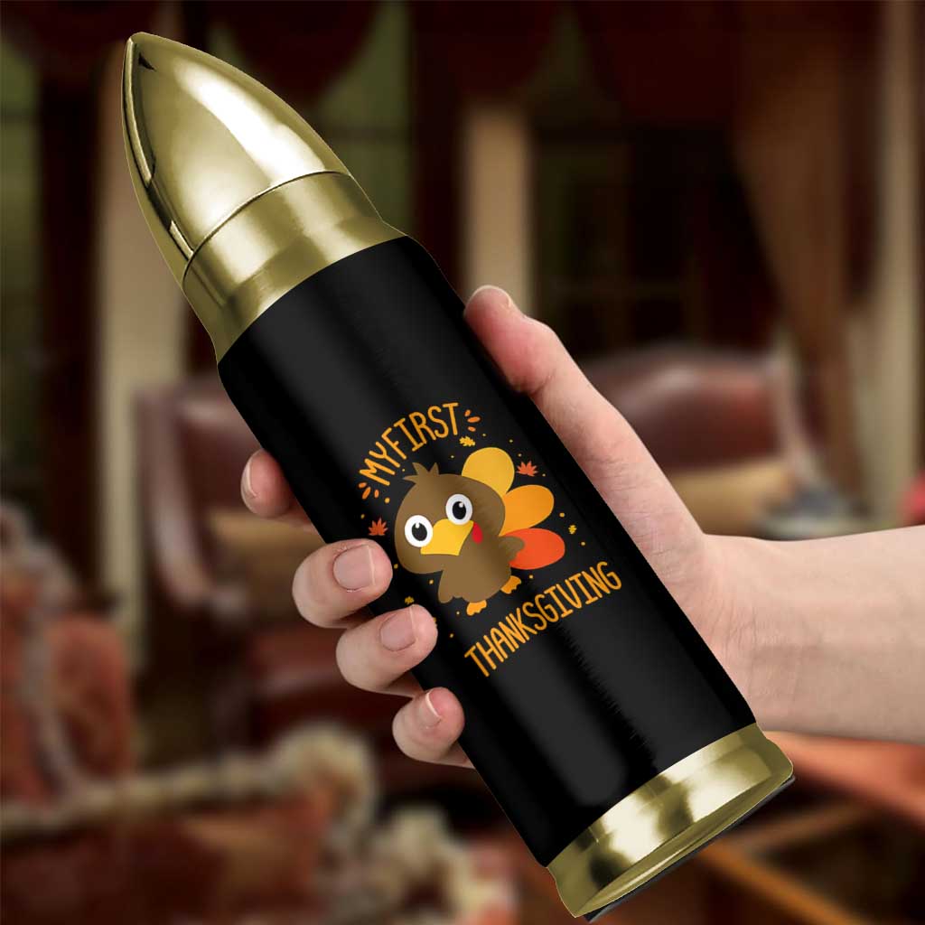 My First Thanksgiving Bullet Tumbler Funny Thanksgiving Turkey - Wonder Print Shop