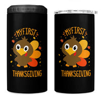 My First Thanksgiving 4 in 1 Can Cooler Tumbler Funny Thanksgiving Turkey - Wonder Print Shop