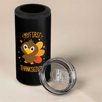 My First Thanksgiving 4 in 1 Can Cooler Tumbler Funny Thanksgiving Turkey - Wonder Print Shop