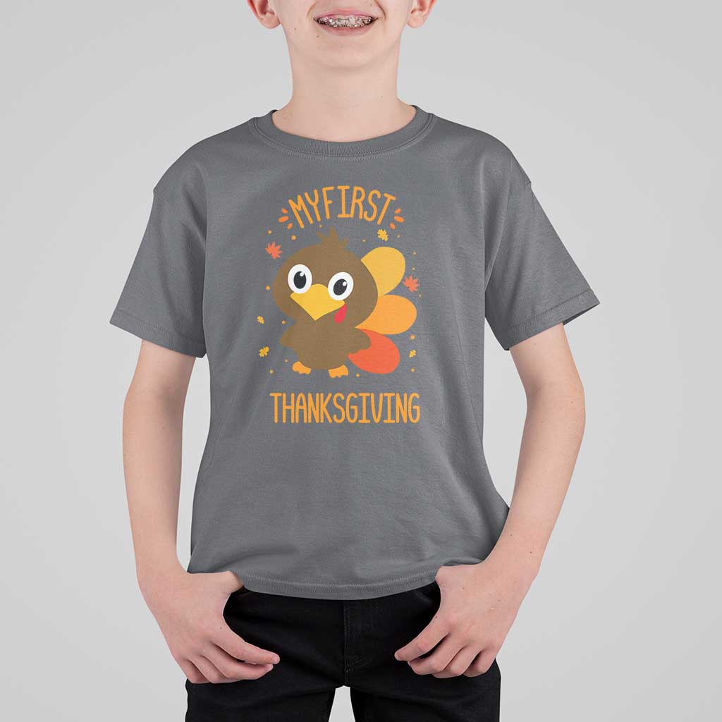 My First Thanksgiving T Shirt For Kid Funny Thanksgiving Turkey - Wonder Print Shop