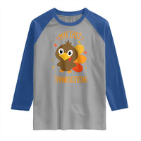 My First Thanksgiving Raglan Shirt Funny Thanksgiving Turkey - Wonder Print Shop
