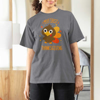 My First Thanksgiving T Shirt For Women Funny Thanksgiving Turkey - Wonder Print Shop