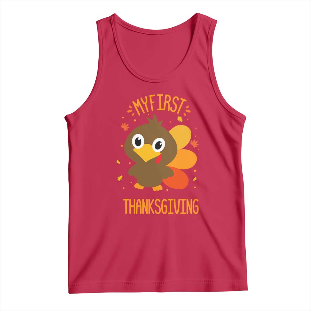 My First Thanksgiving Tank Top Funny Thanksgiving Turkey - Wonder Print Shop