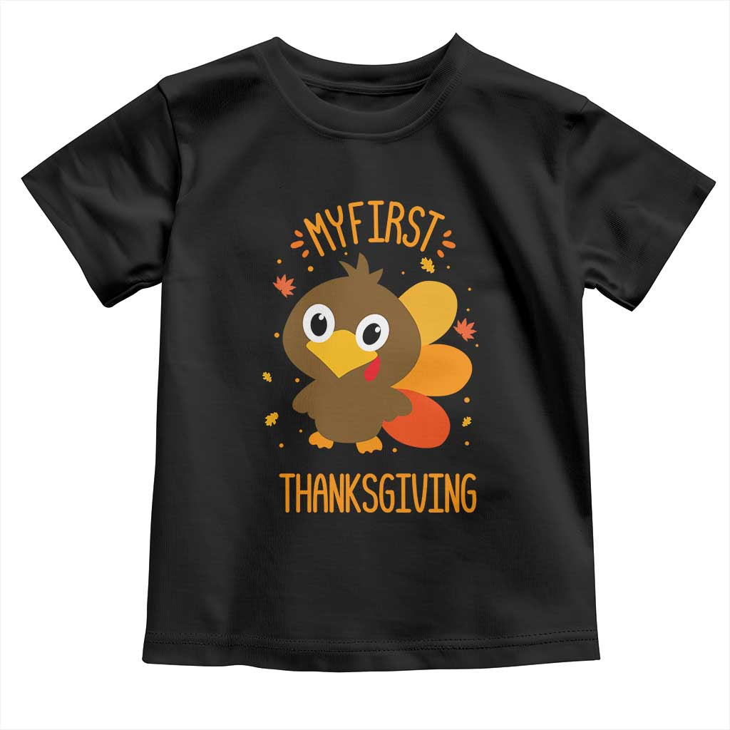 My First Thanksgiving Toddler T Shirt Funny Thanksgiving Turkey - Wonder Print Shop