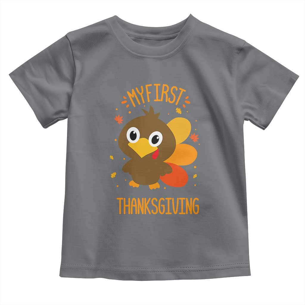 My First Thanksgiving Toddler T Shirt Funny Thanksgiving Turkey - Wonder Print Shop