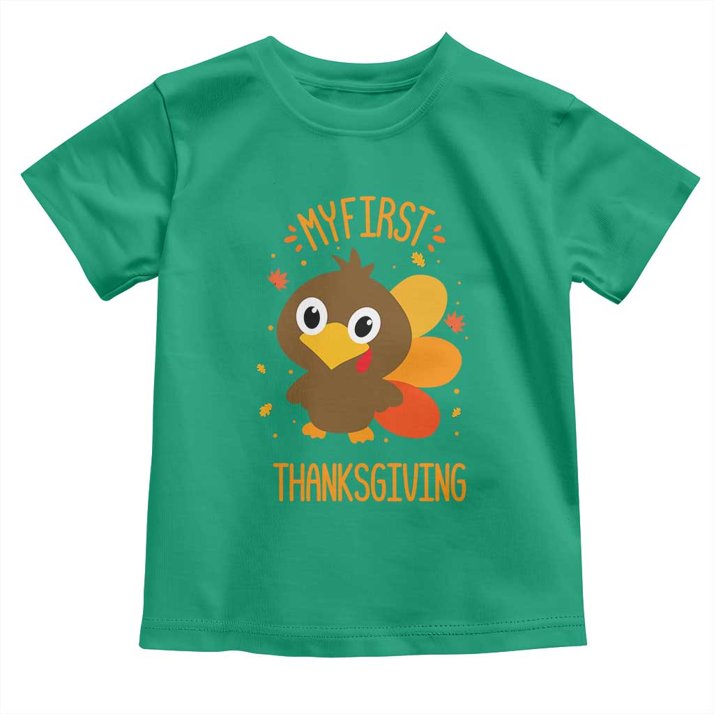 My First Thanksgiving Toddler T Shirt Funny Thanksgiving Turkey - Wonder Print Shop