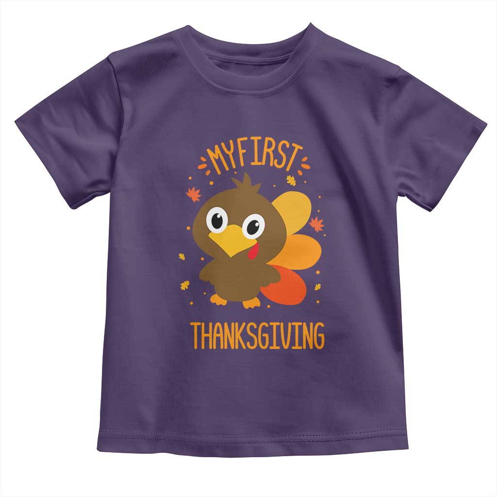 My First Thanksgiving Toddler T Shirt Funny Thanksgiving Turkey - Wonder Print Shop