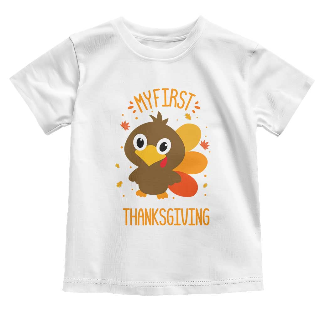My First Thanksgiving Toddler T Shirt Funny Thanksgiving Turkey - Wonder Print Shop