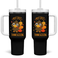 My First Thanksgiving Tumbler With Handle Funny Thanksgiving Turkey - Wonder Print Shop