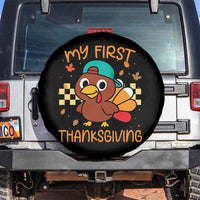 My First Thanksgiving Spare Tire Cover Funny Newborn Thanksgiving Turkey Boys - Wonder Print Shop
