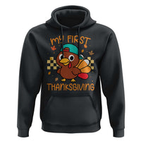 My First Thanksgiving Hoodie Funny Newborn Thanksgiving Turkey Boys - Wonder Print Shop