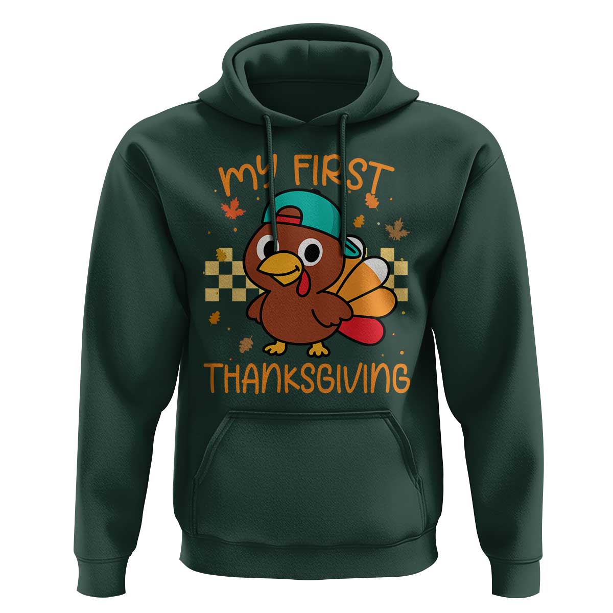 My First Thanksgiving Hoodie Funny Newborn Thanksgiving Turkey Boys - Wonder Print Shop