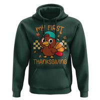 My First Thanksgiving Hoodie Funny Newborn Thanksgiving Turkey Boys - Wonder Print Shop