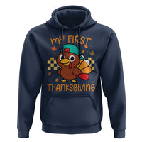 My First Thanksgiving Hoodie Funny Newborn Thanksgiving Turkey Boys - Wonder Print Shop
