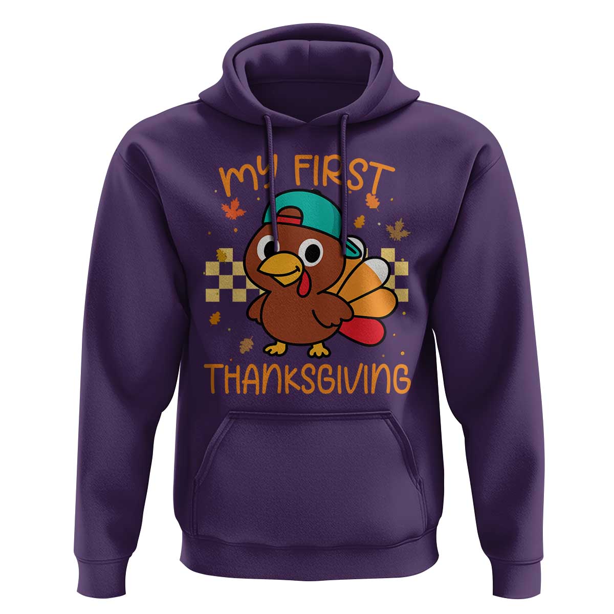 My First Thanksgiving Hoodie Funny Newborn Thanksgiving Turkey Boys - Wonder Print Shop