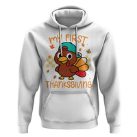 My First Thanksgiving Hoodie Funny Newborn Thanksgiving Turkey Boys - Wonder Print Shop