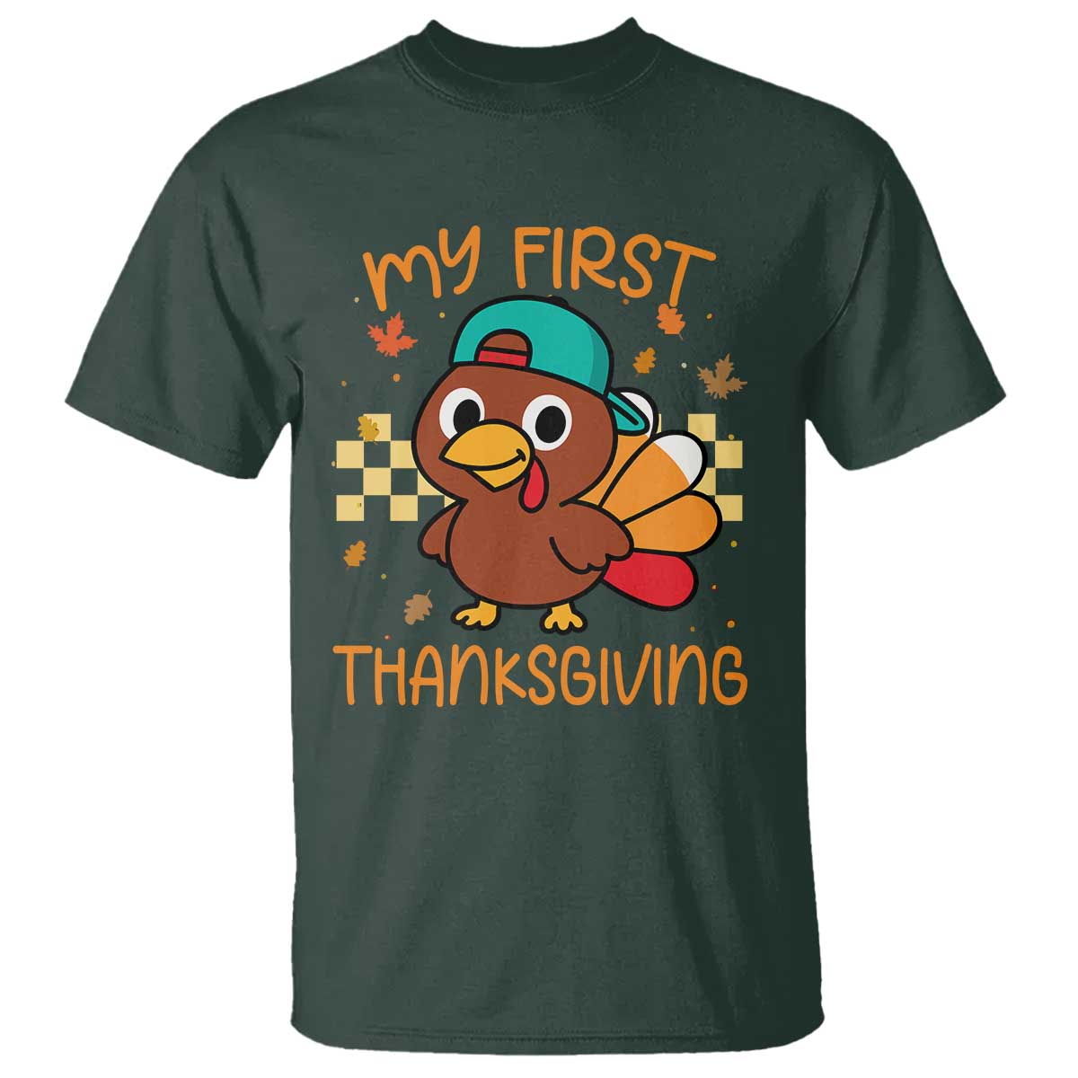 My First Thanksgiving T Shirt Funny Newborn Thanksgiving Turkey Boys - Wonder Print Shop