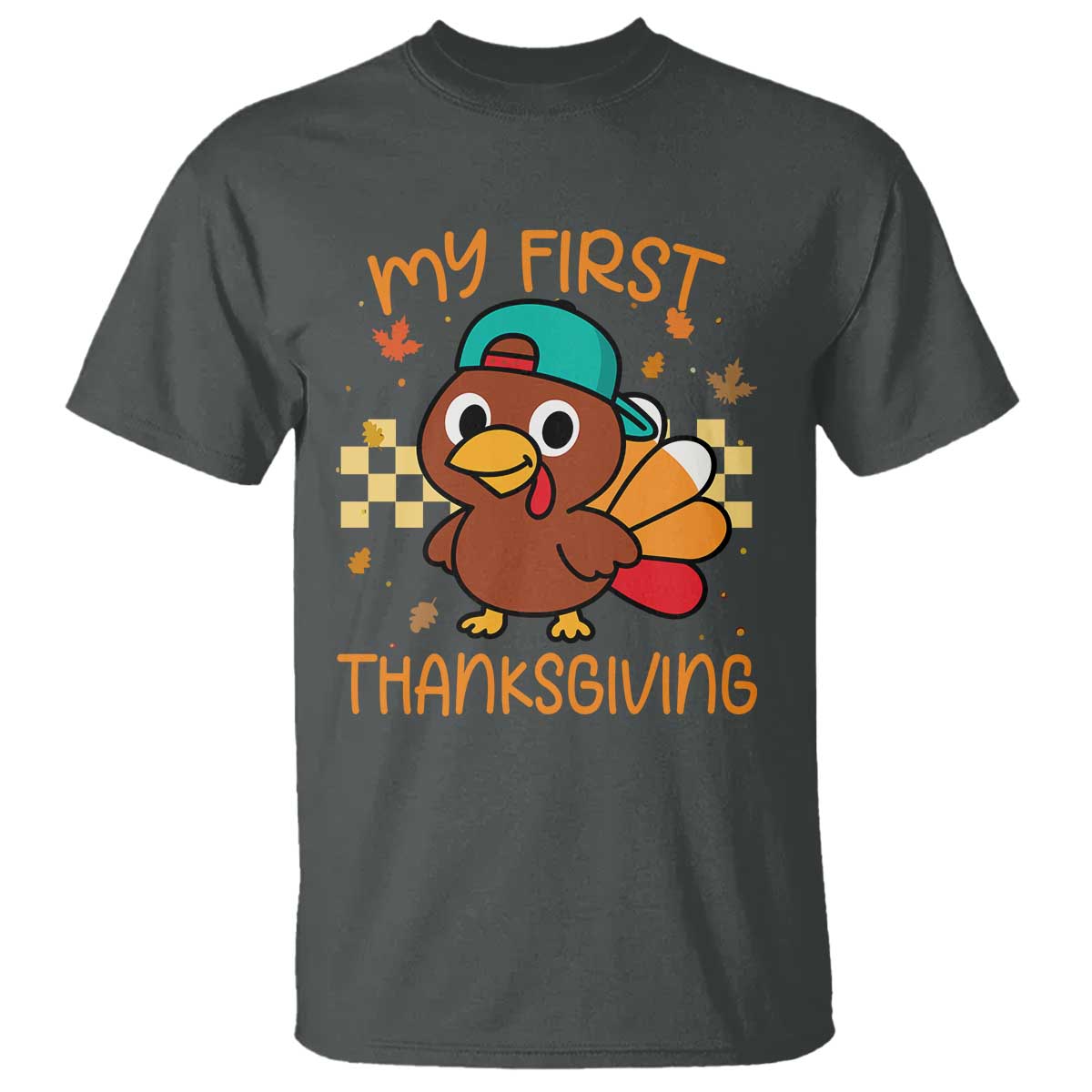 My First Thanksgiving T Shirt Funny Newborn Thanksgiving Turkey Boys - Wonder Print Shop