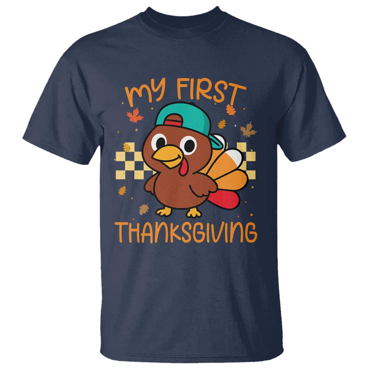 My First Thanksgiving T Shirt Funny Newborn Thanksgiving Turkey Boys - Wonder Print Shop