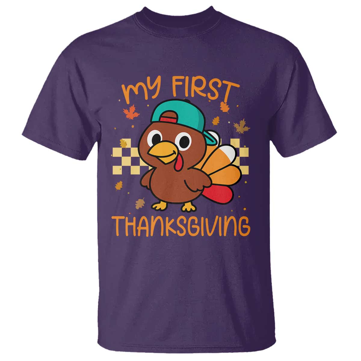 My First Thanksgiving T Shirt Funny Newborn Thanksgiving Turkey Boys - Wonder Print Shop