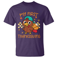 My First Thanksgiving T Shirt Funny Newborn Thanksgiving Turkey Boys - Wonder Print Shop