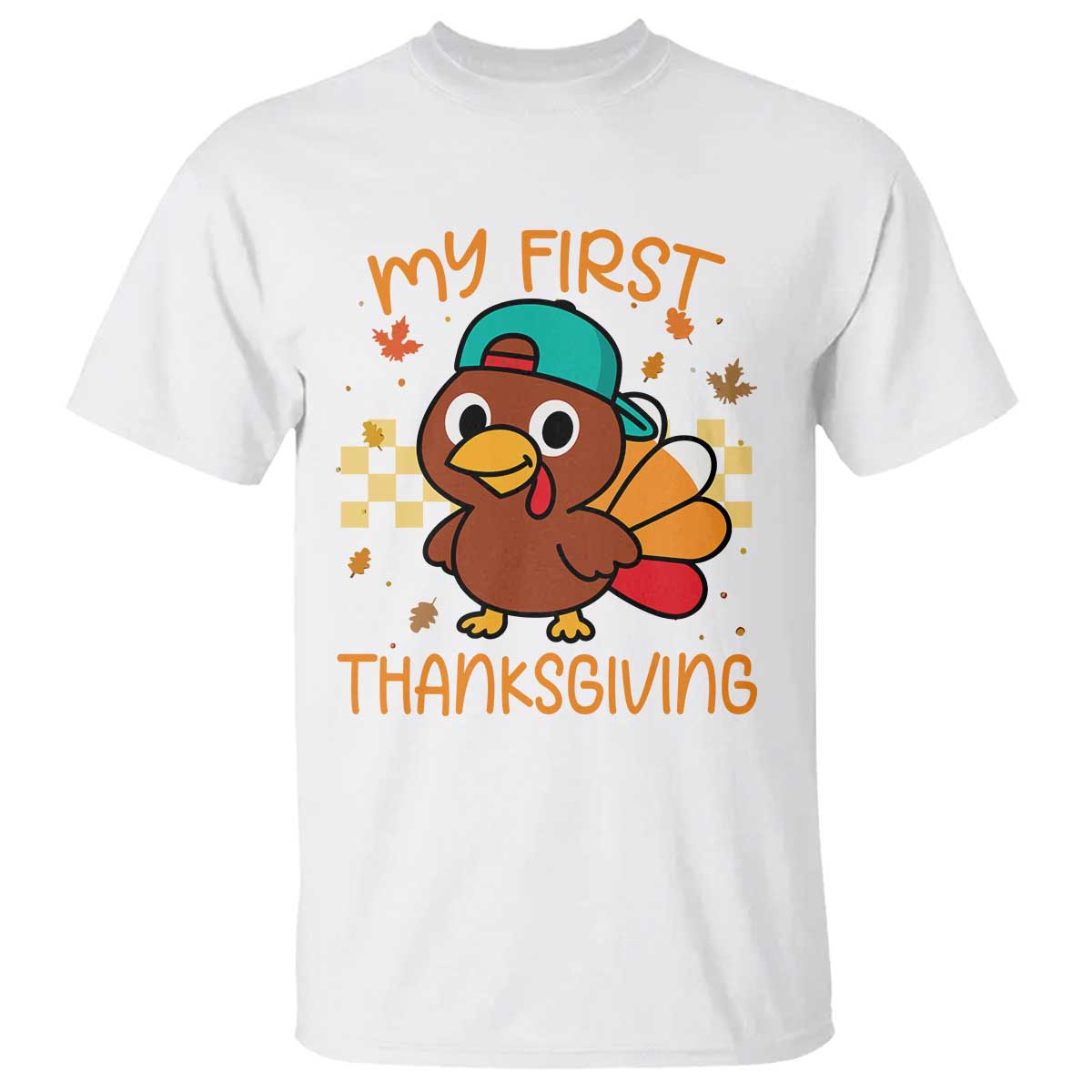 My First Thanksgiving T Shirt Funny Newborn Thanksgiving Turkey Boys - Wonder Print Shop