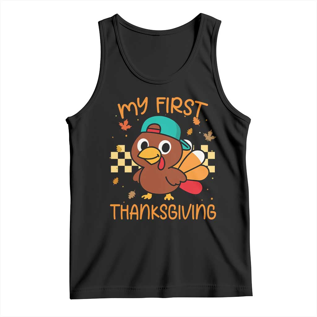 My First Thanksgiving Tank Top Funny Newborn Thanksgiving Turkey Boys - Wonder Print Shop