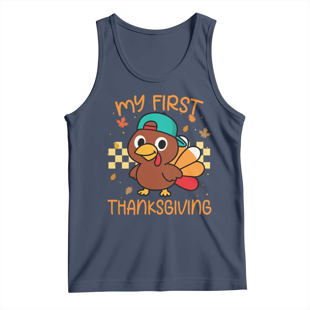 My First Thanksgiving Tank Top Funny Newborn Thanksgiving Turkey Boys - Wonder Print Shop