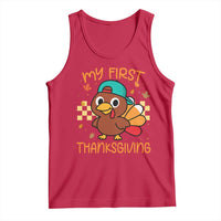 My First Thanksgiving Tank Top Funny Newborn Thanksgiving Turkey Boys - Wonder Print Shop