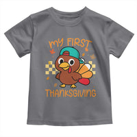 My First Thanksgiving Toddler T Shirt Funny Newborn Thanksgiving Turkey Boys - Wonder Print Shop