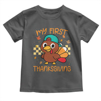 My First Thanksgiving Toddler T Shirt Funny Newborn Thanksgiving Turkey Boys - Wonder Print Shop