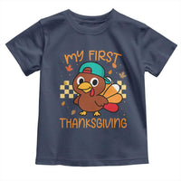 My First Thanksgiving Toddler T Shirt Funny Newborn Thanksgiving Turkey Boys - Wonder Print Shop