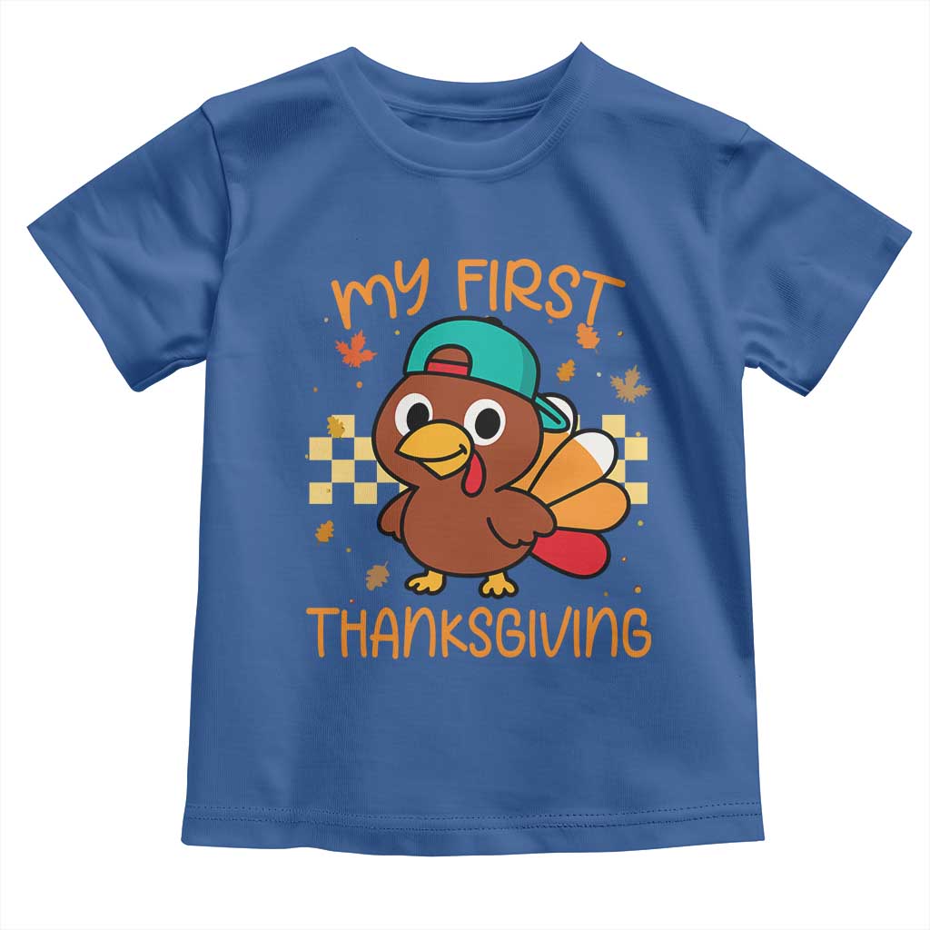 My First Thanksgiving Toddler T Shirt Funny Newborn Thanksgiving Turkey Boys - Wonder Print Shop