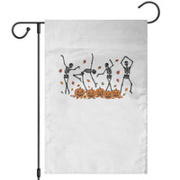Dancing Skeleton Garden Flag Retro Halloween Party Pumpkin Fall Season - Wonder Print Shop