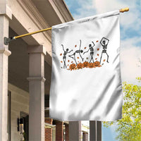 Dancing Skeleton Garden Flag Retro Halloween Party Pumpkin Fall Season - Wonder Print Shop