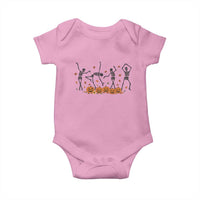 Dancing Skeleton Baby Onesie Retro Halloween Party Pumpkin Fall Season - Wonder Print Shop