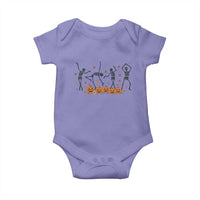Dancing Skeleton Baby Onesie Retro Halloween Party Pumpkin Fall Season - Wonder Print Shop