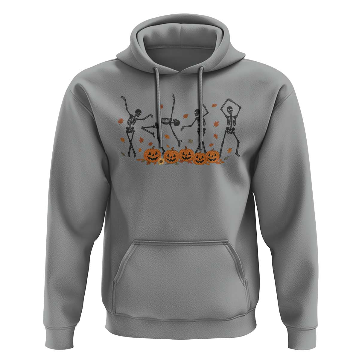 Dancing Skeleton Hoodie Retro Halloween Party Pumpkin Fall Season - Wonder Print Shop