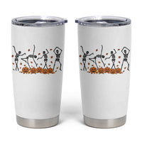 Dancing Skeleton Tumbler Cup Retro Halloween Party Pumpkin Fall Season - Wonder Print Shop