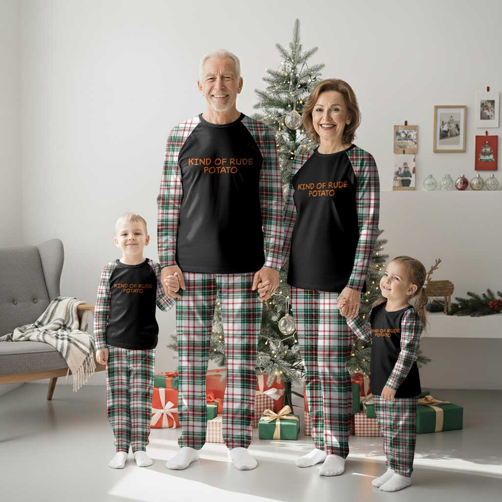 Matching Thanksgiving Couples Plaid Pajama Set Funny Kind Of Rude Potato Fall Couple - Wonder Print Shop