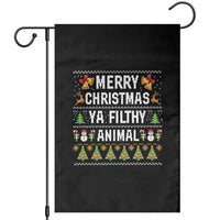 Merry Christmas Ya Filthy Animal Garden Flag Ugly Xmas Movie Alone Pajama - Wonder Print Shop