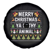 Merry Christmas Ya Filthy Animal Spare Tire Cover Ugly Xmas Movie Alone Pajama - Wonder Print Shop
