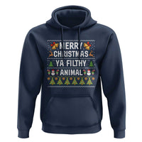 Merry Christmas Ya Filthy Animal Hoodie Ugly Xmas Movie Alone Pajama - Wonder Print Shop