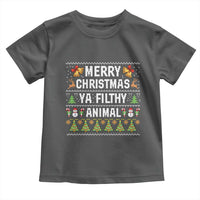 Merry Christmas Ya Filthy Animal Toddler T Shirt Ugly Xmas Movie Alone Pajama - Wonder Print Shop