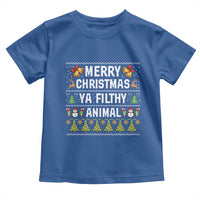 Merry Christmas Ya Filthy Animal Toddler T Shirt Ugly Xmas Movie Alone Pajama - Wonder Print Shop