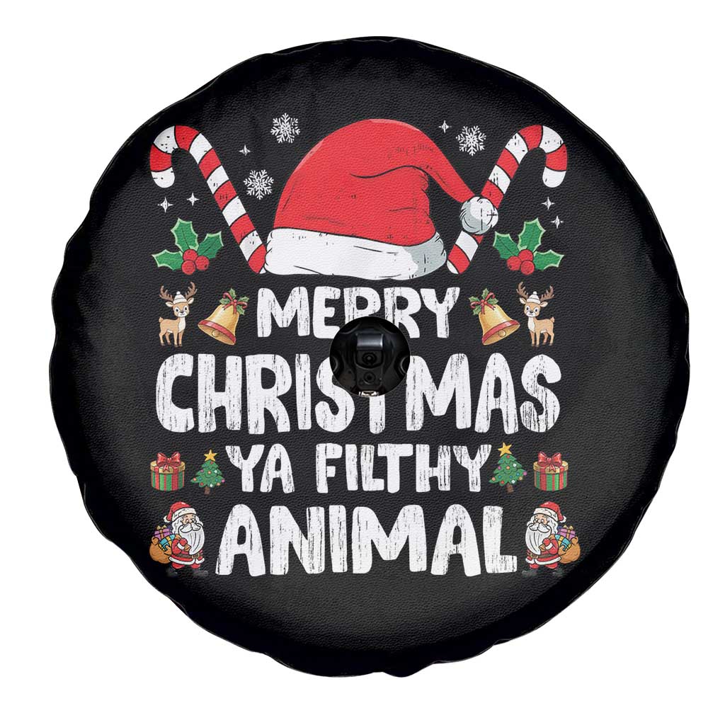 Merry Christmas Ya Filthy Animal Spare Tire Cover Funny Home Xmas Alone Movie Pajama - Wonder Print Shop