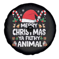 Merry Christmas Ya Filthy Animal Spare Tire Cover Funny Home Xmas Alone Movie Pajama - Wonder Print Shop