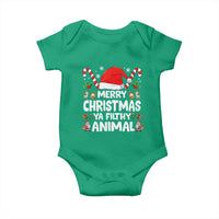 Merry Christmas Ya Filthy Animal Baby Onesie Funny Home Xmas Alone Movie Pajama - Wonder Print Shop