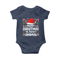 Merry Christmas Ya Filthy Animal Baby Onesie Funny Home Xmas Alone Movie Pajama - Wonder Print Shop