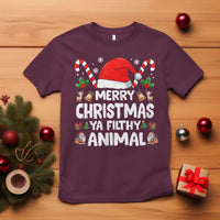 Merry Christmas Ya Filthy Animal T Shirt Funny Home Xmas Alone Movie Pajama - Wonder Print Shop